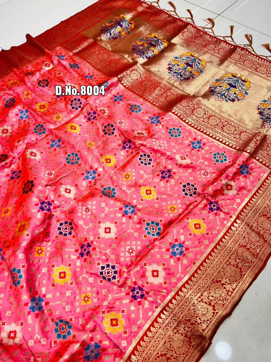 Women's Trendy Soft Patola silk Saree VT8004